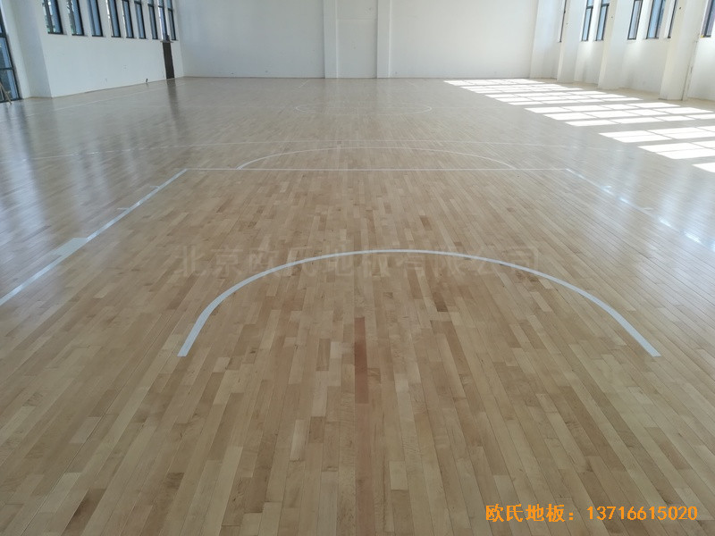 浙江臺(tái)州溫嶺消防大隊(duì)籃球館體育木地板鋪裝案例5