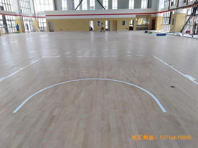 云南倪家營(yíng)第三小學(xué)籃球館體育地板施工案例